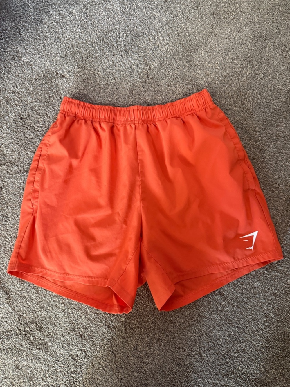 Gymshark Orange Athletic Shorts with Elastic Waist